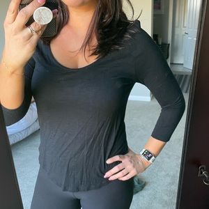 Madewell black 3/4 sleeve small